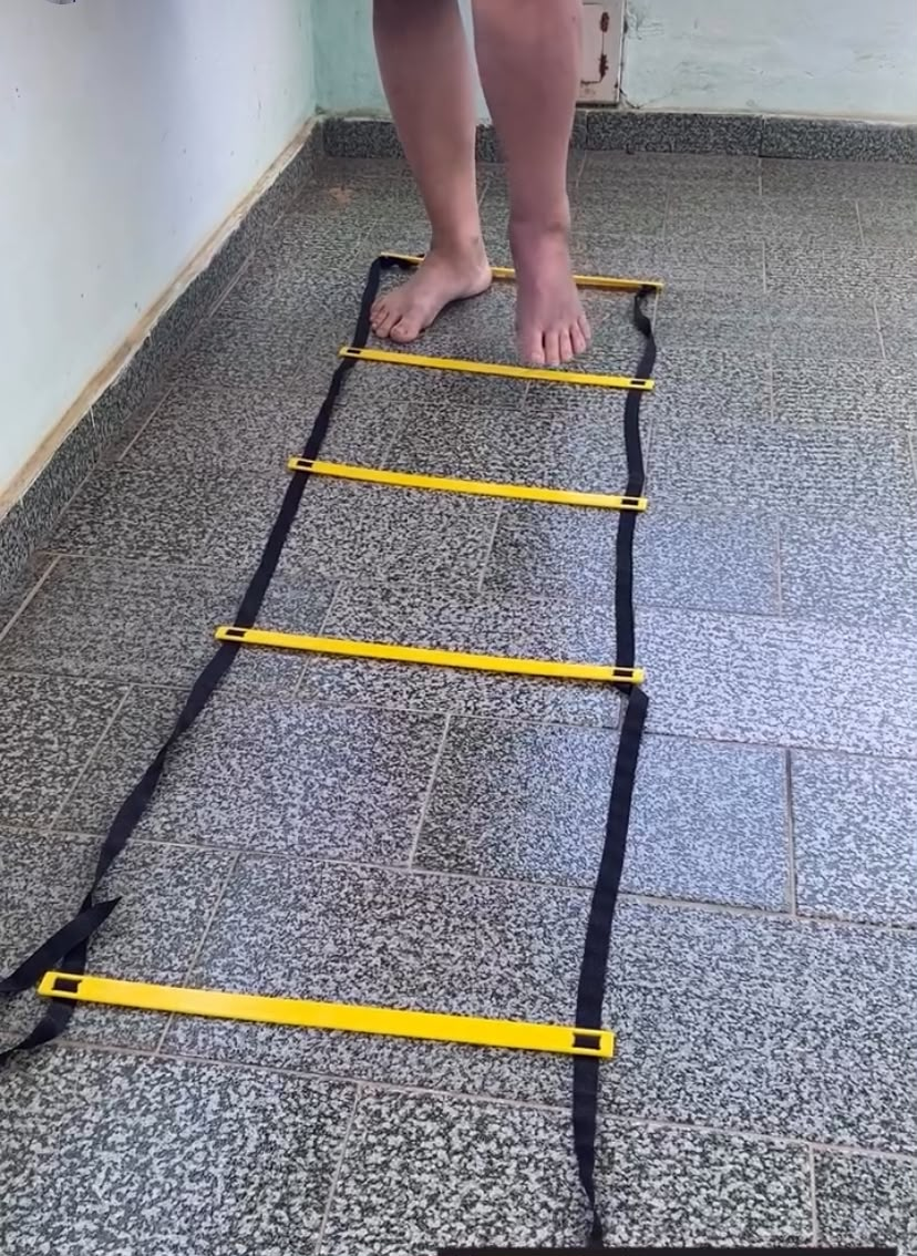 Treino de marcha e propriocepção com escada de agilidade